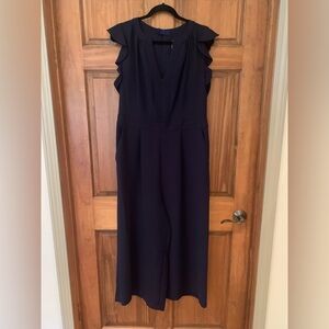 Vince Camuto Midnight Blue Ruffle Jumpsuit